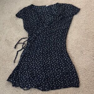Navy Floral Mini Dress
